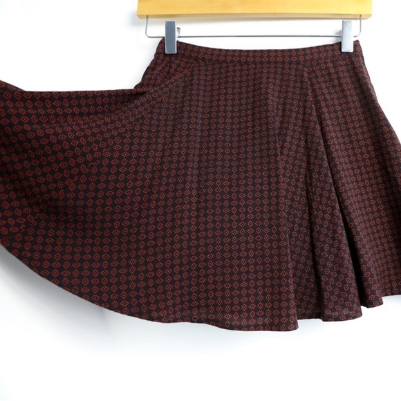 Urban Outfitters mini skirt frill abstract geometric print lined cottagecore XS - Picture 5 of 8